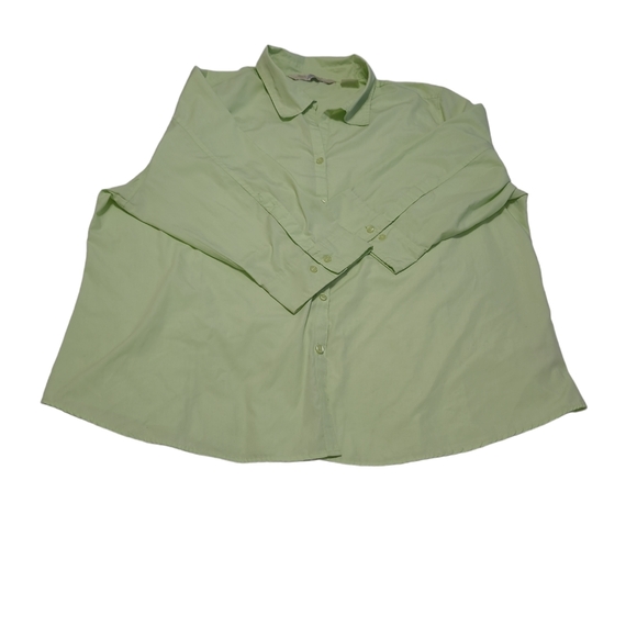 Penmans Pale Green 3/4 Sleeved Button-down Blouse Size 3X - Picture 8 of 10